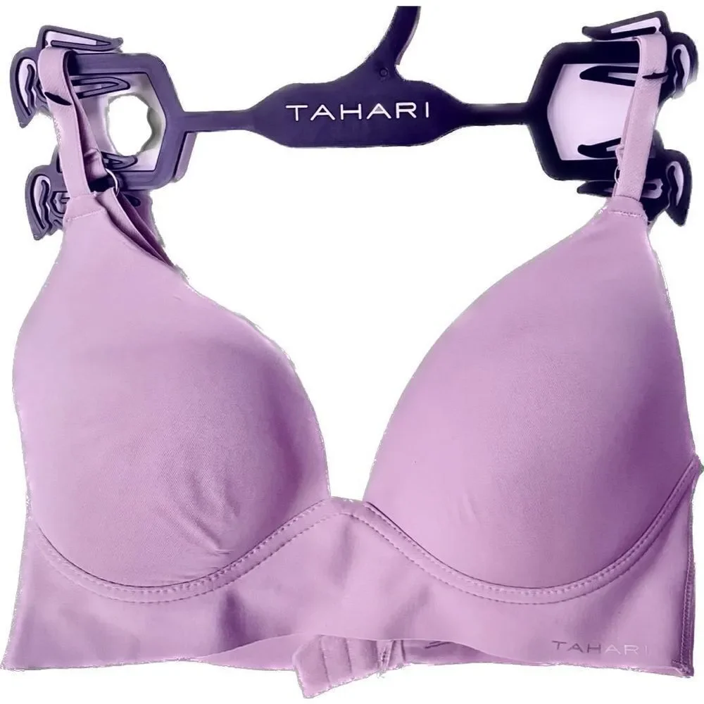 NWT Pack of 2 Tahari Gorgeous Wire Free Smooth Comfort Lilac Purple/Tie Dye Bras